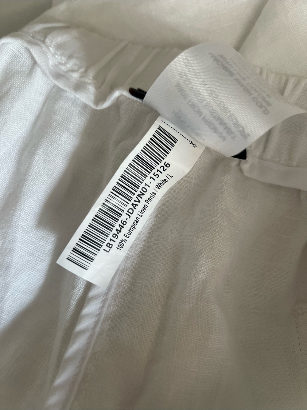 Quince European Linen White Pants Large Lagenlook Coastal Beach Summer Vacation - Picture 5 of 5